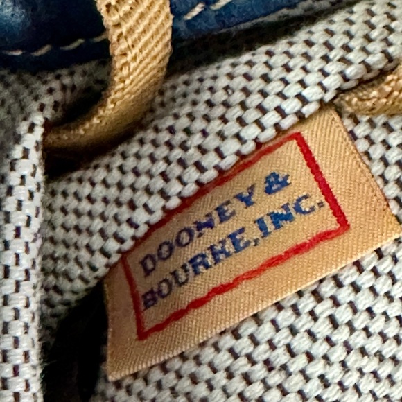 Dooney & Bourke Ostrich Embossed Leather Bag With Crossbody Strap Blue - Picture 10 of 10